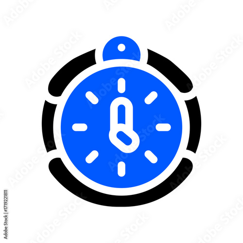 icon clock with style two tone color
