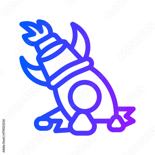 icon business crisis with style gradient