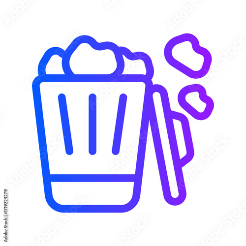 icon trash with style gradient