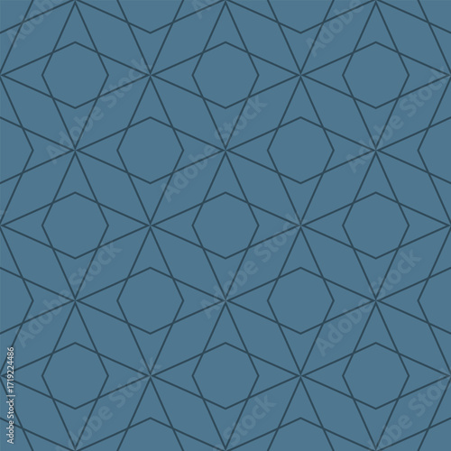 Seamless pattern with geometric ornament. Art Deco style. Vector. 