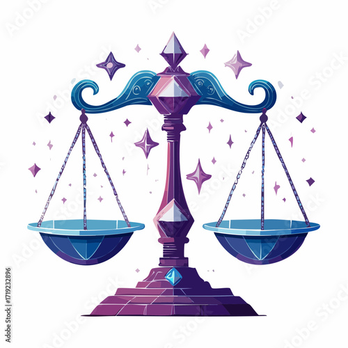 Astrological Scales of Justice and Balance, Zodiac Sign Libra, Cosmic Balance and Harmony