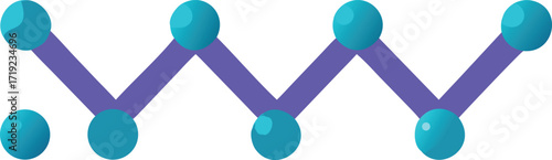 A line of evenly spaced blue and purple dots, visually contrasting with the background.
