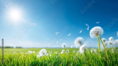 dandelion on grass