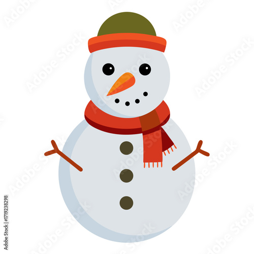 snowman on a white background
