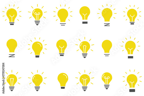Photos Lightbulb Icon Set