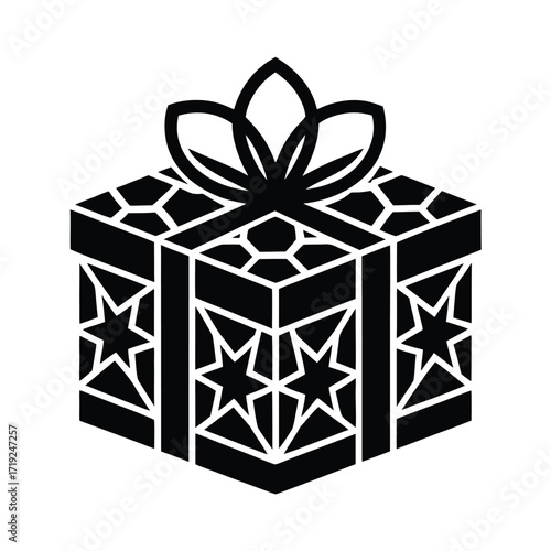 chebakia gift box wrapped in moroccan patterns