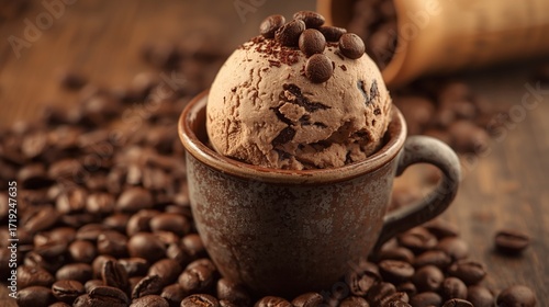 Gourmet Mocha Chip Frozen Dessert Styling