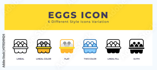 Eggs icon in different style vector illustration.