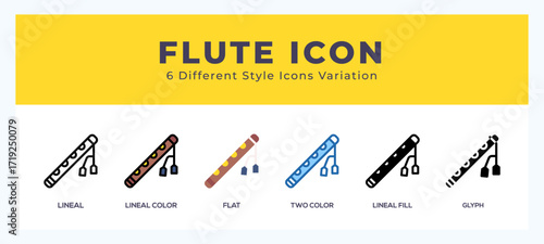 Flute icon vector illustration. trendy styles