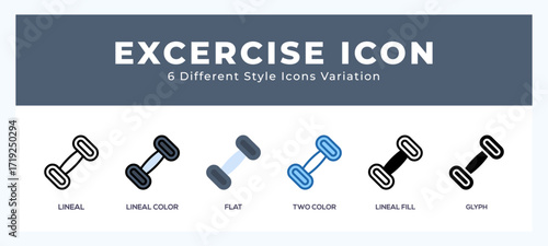 Exercise vector icon. with different styles vector illustration.
