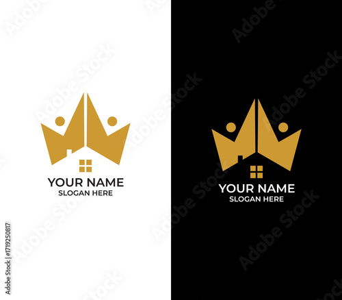 Abstract Crown Logo for Brand Identity, Home and Family Oriented Design