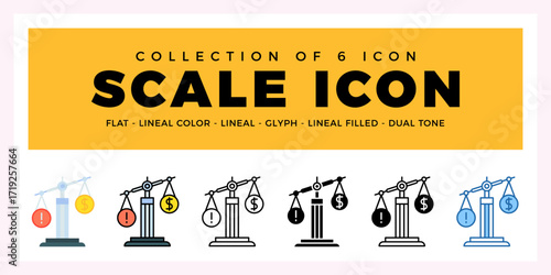 Pack of 6 Vector scale icon