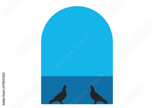 A picturesque lighthouse stands tall against a backdrop of a vibrant sunset, with birds soaring above the tranquil sea, creating a serene coastal scene with rocky cliffs and gentle waves