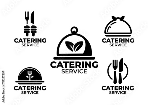 5 Catering Service Logo Set Elegant Catering Branding Collection