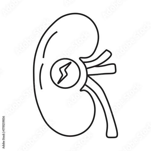 Acute Kidney Injury line icon