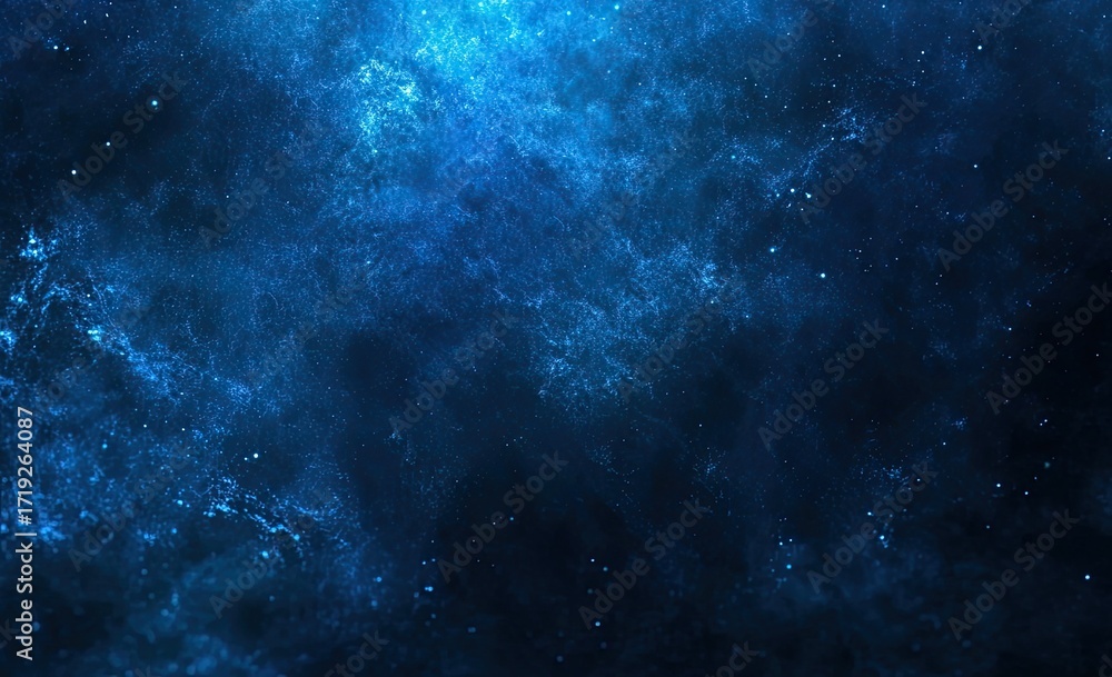 Fototapeta premium Deep space nebula, swirling blues and blacks