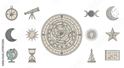 Vintage Celestial and Scientific Instruments Collection.