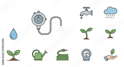 watering plants, irrigation system, gardening tools, water conservation, environmental care.