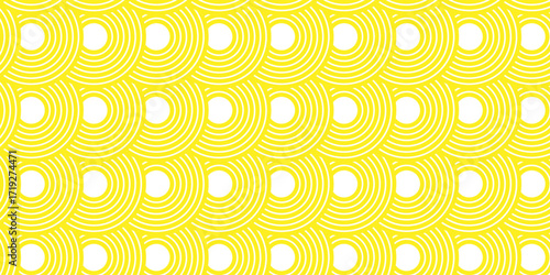 seamless background with yellow circles overlapping fabric textile clothing ornament overlap repeating creative design.