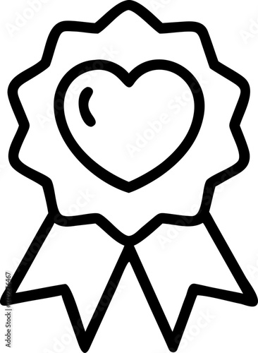 quality signs vector outline icon on white or transparent background. branding or advertising or company outline icons. Printable sticker.
