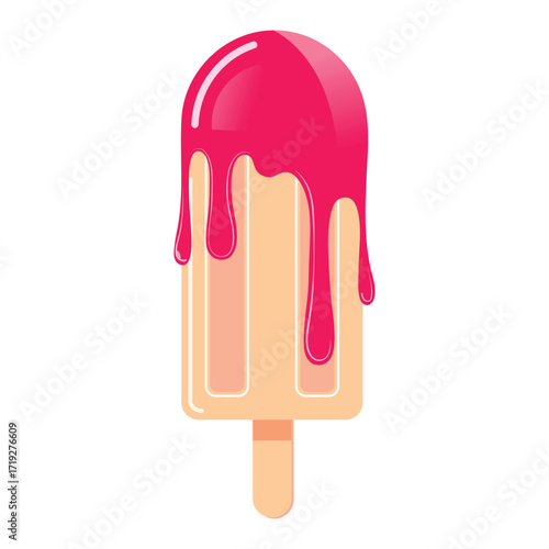 Pink popsicle, a refreshing summer treat for everyone