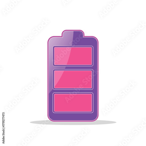 A purple battery representing energy and power