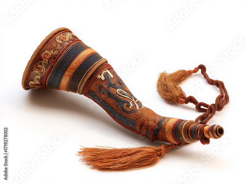  Ragdung Horn with Traditional Embroidery

