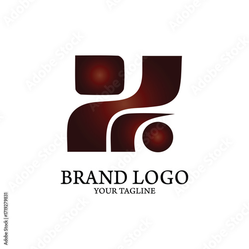 Abstract Brand Logo Design - Modern Geometric Symbol with Gradient Colors