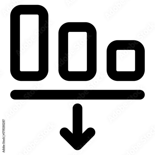 graph arrow down
