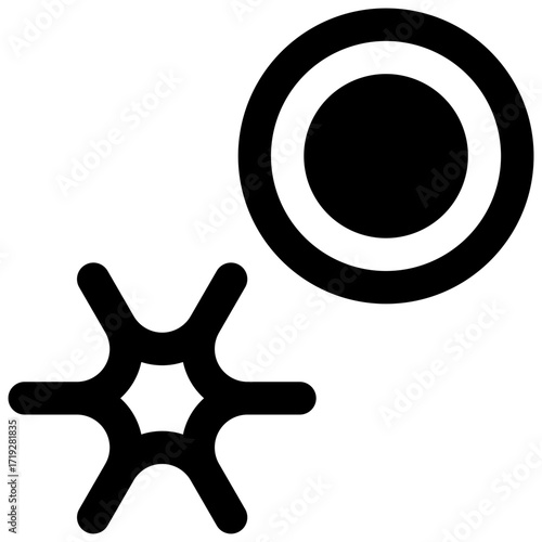 Platelets. Outlined stroke vector icon with black-filled details.