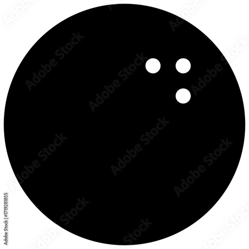 Squeeze ball. Outlined stroke vector icon with black-filled details.