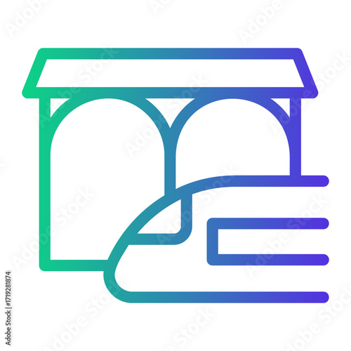 station Line Gradient Icon