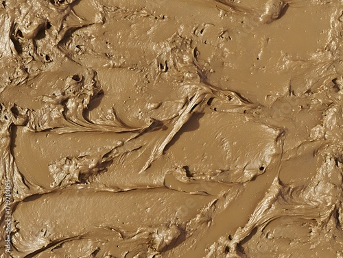 Abstract Brown Swirled Mud Texture Background