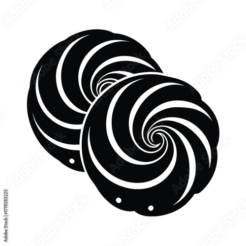 Chocolate Swirl Ghriba Cookies