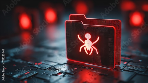 Warning Your files are infected by a malicious virus Secure your data and systems against cyber attacks with intense red
