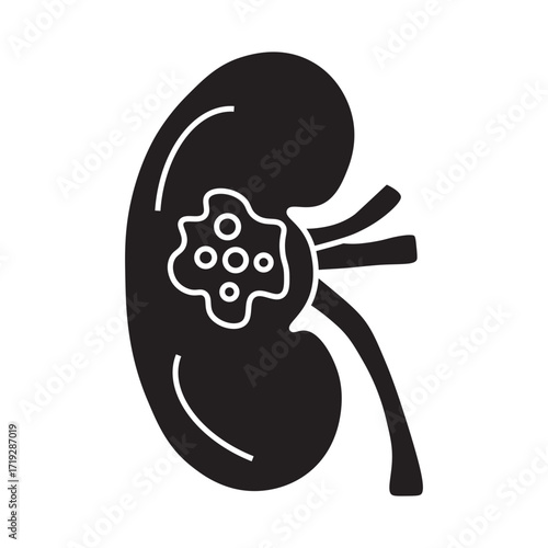kidney cancer glyph icon