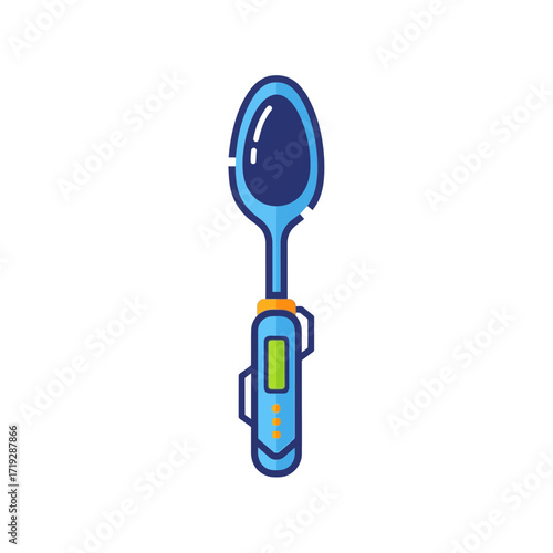 Digital spoon with a screen for measuring and cooking.
