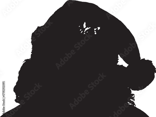 Dramatic Black and White Silhouette Graphic Resource with Abstract Shapes