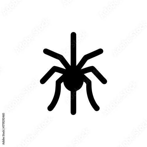 Black Spider Silhouette Vector Graphic Design