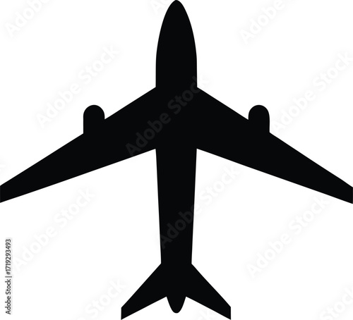 airplane silhouette  airplane icon isolated on whi.eps