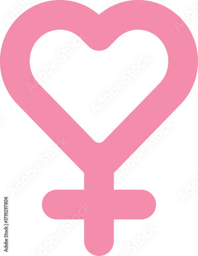 ♀マーク ハート かわいい ベクターアイコン素材