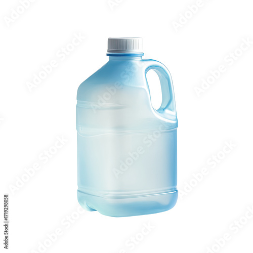 Light-blue plastic jug with lid