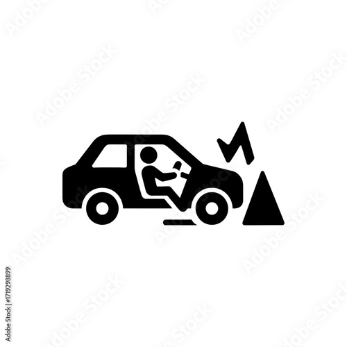 Car Crash Driver Icon