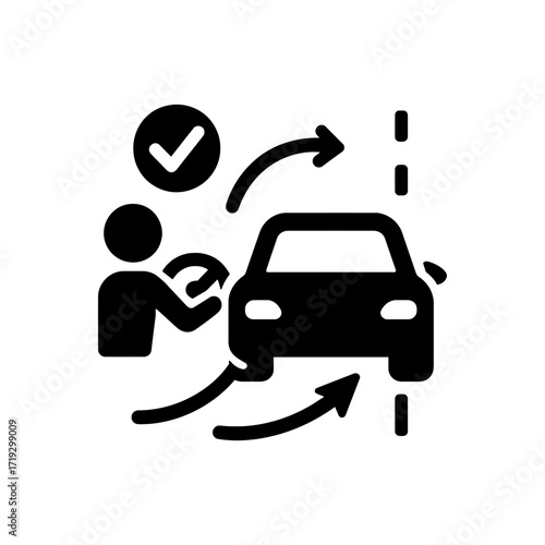 Driver Changing Lane Icon