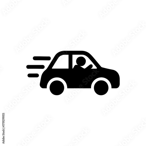 Car Driving Fast Icon