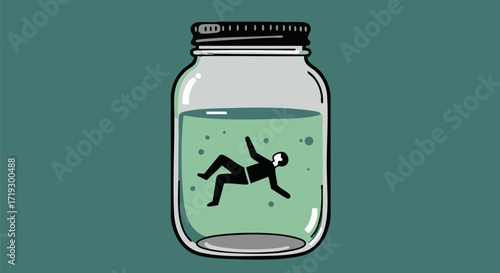 Man Trapped in a Jar
