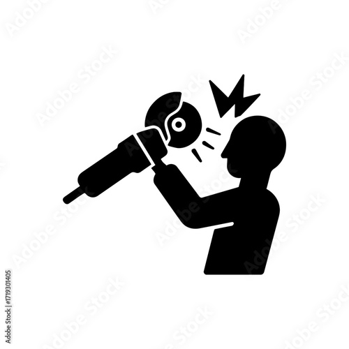 Grinder Accident Safety Icon