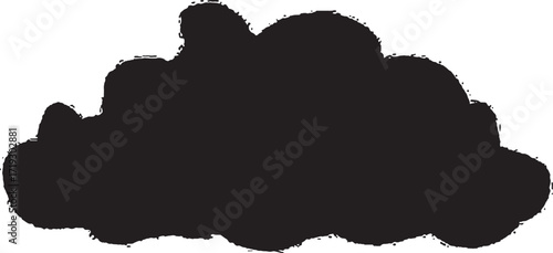 Abstract black ink blot texture for artistic design element