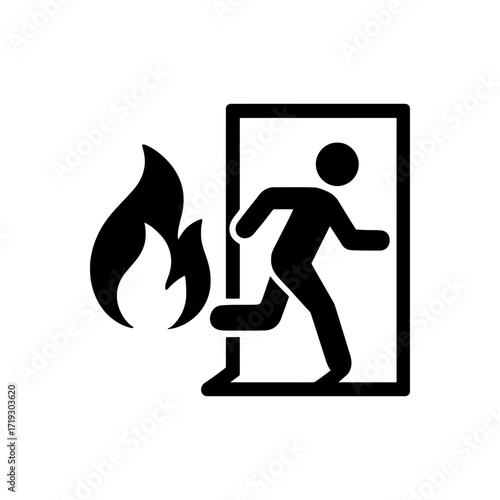 Emergency Fire Exit Icon