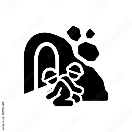 Mine Collapse Emergency Icon